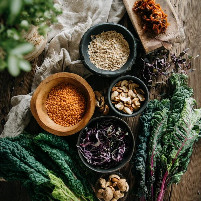 Vegan Food Arrangement Healthy and Delicious