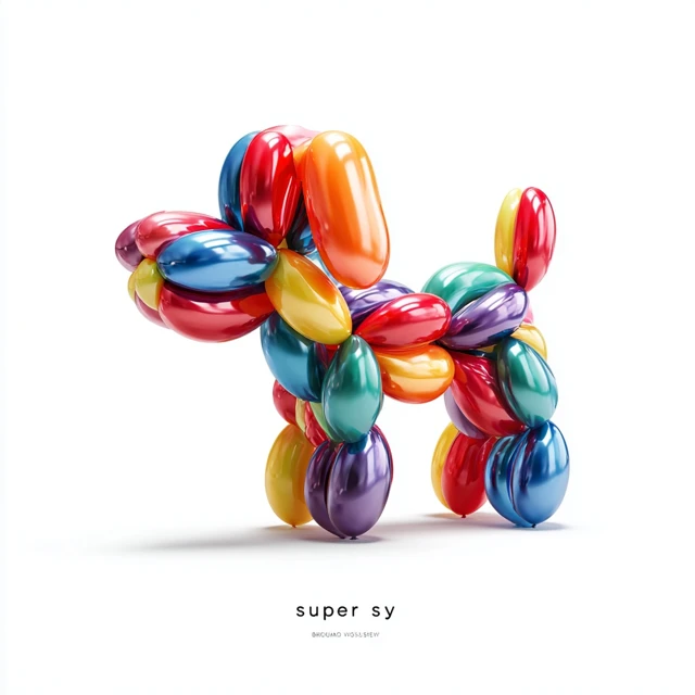Colorful Glass Balloon Dog Sculpture Jeff Koons Style