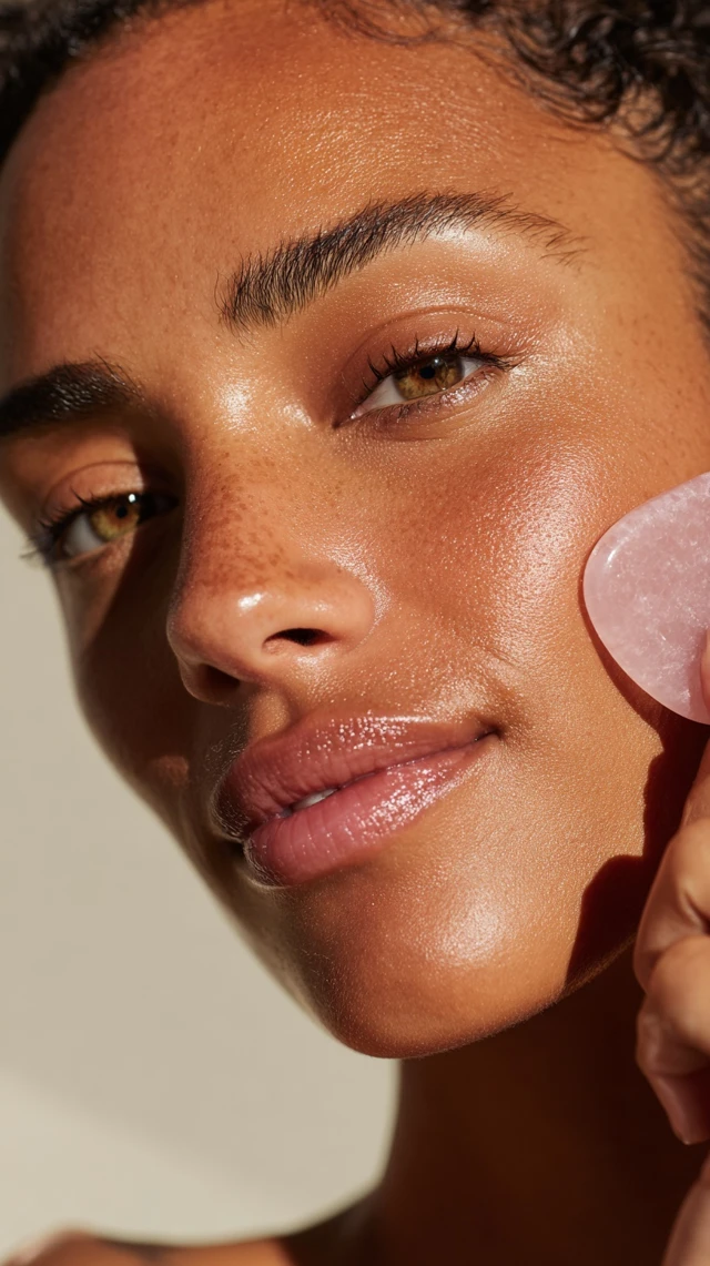 Rose Quartz Gua Sha Skincare Routine Beauty Glow