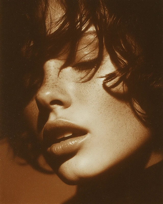 Vintage Portrait of a Face in Silhouette