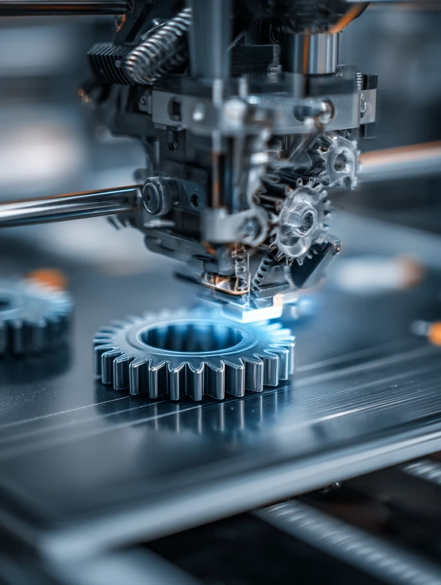 3D Printing FDM Gear Parts Close Up