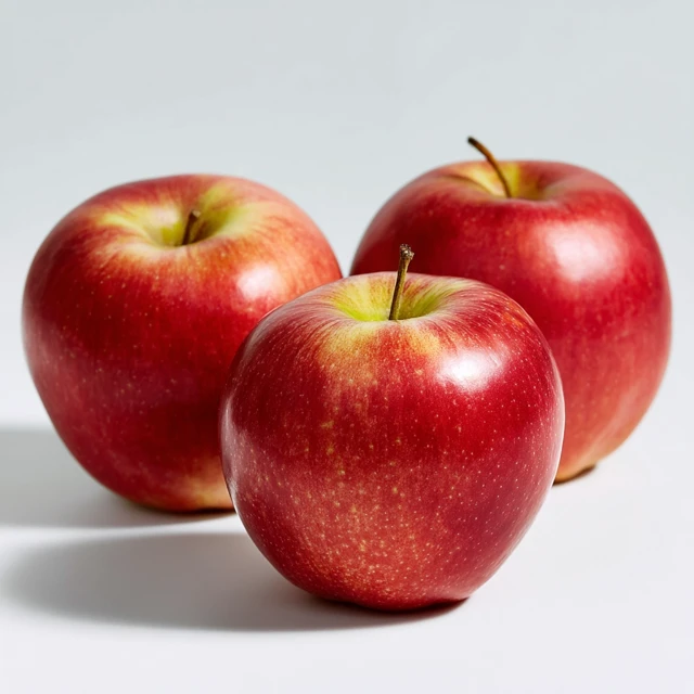 Red Apples on White Background Food Photography