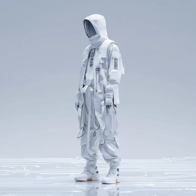 Cyberpunk Fashion Futuristic Ski Suit Techno Style