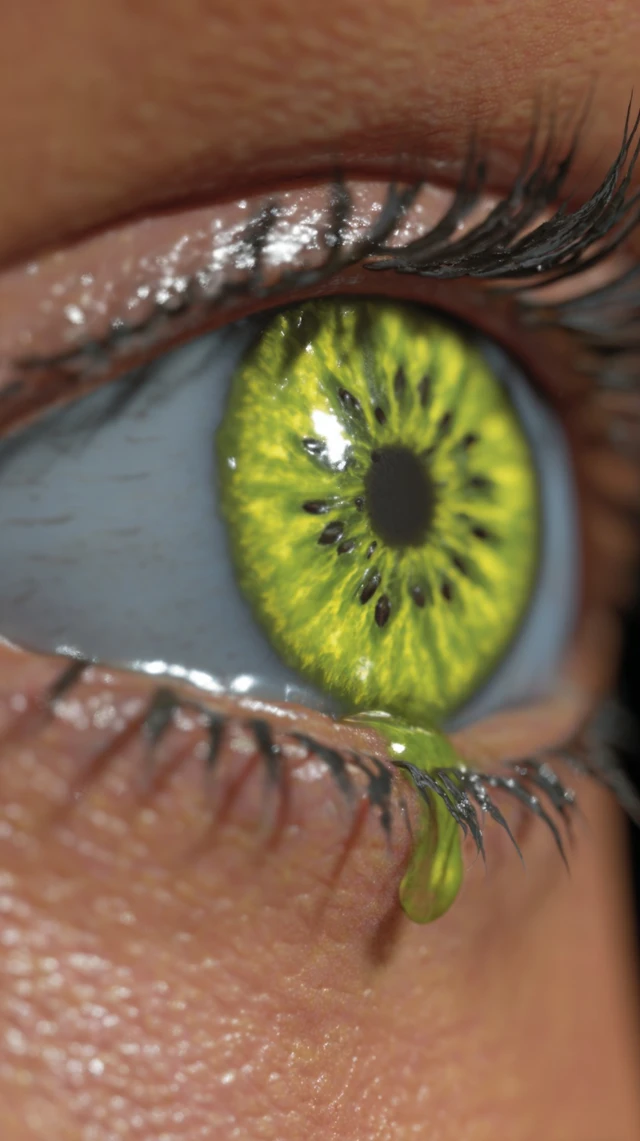 Kiwi Eye Macro Photography Hyperrealistic Detail