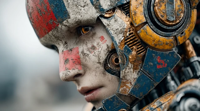 Man and Machine Cinematic Still 8K HDR