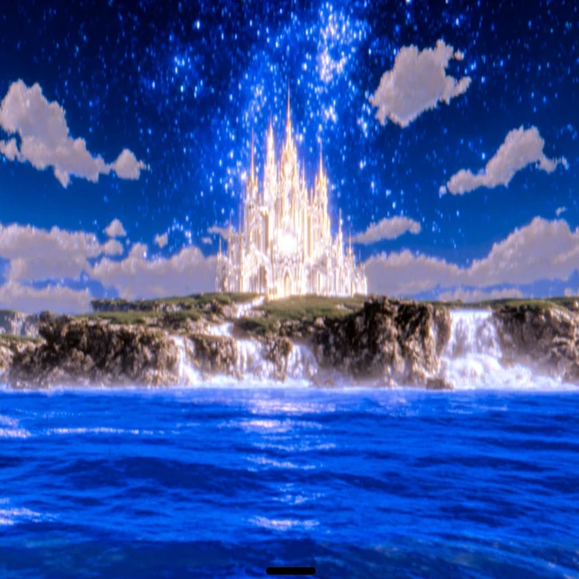 Floating Island Temple Fantasy Art