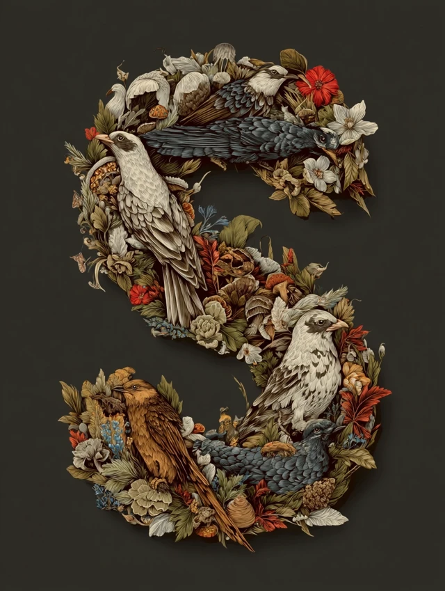 Nature Letter S Illustration