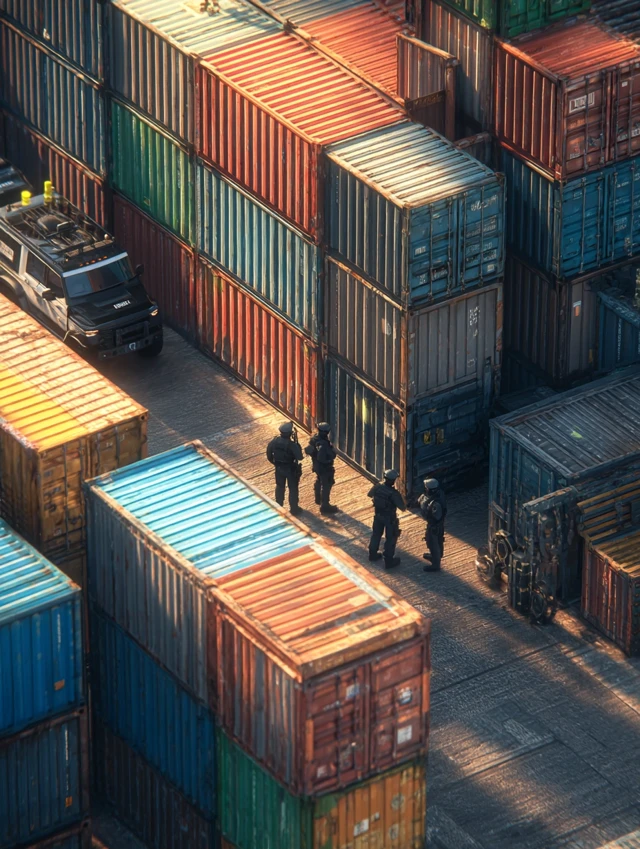 Police Investigation at Container Yard