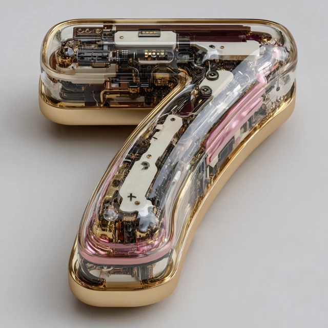 Futuristic 3D Letter Z Ferrofluid Gold and Pink