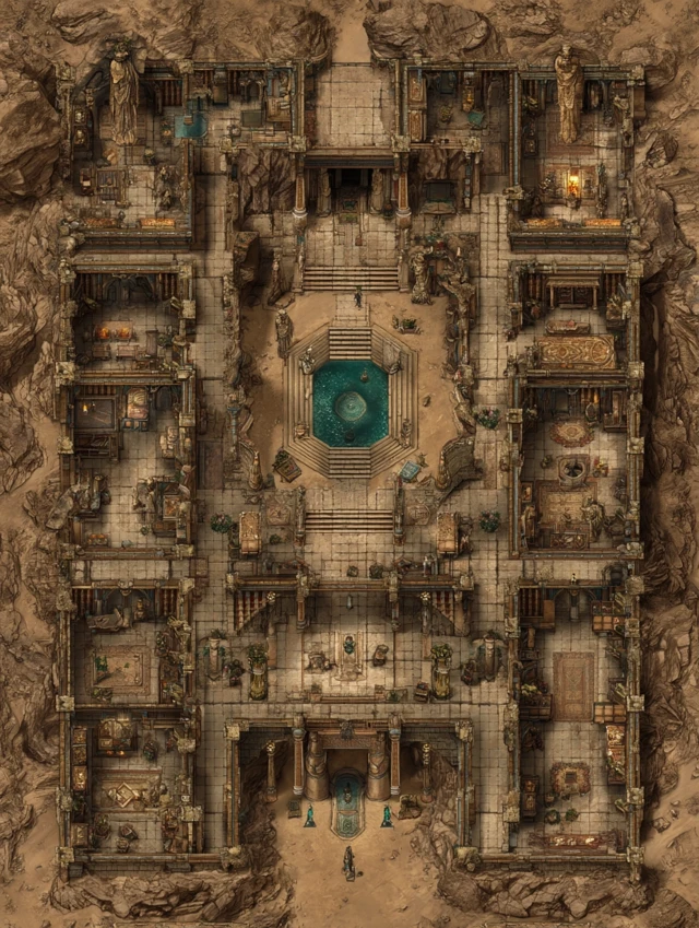Pharaohs Tomb Dungeon Map Exploration