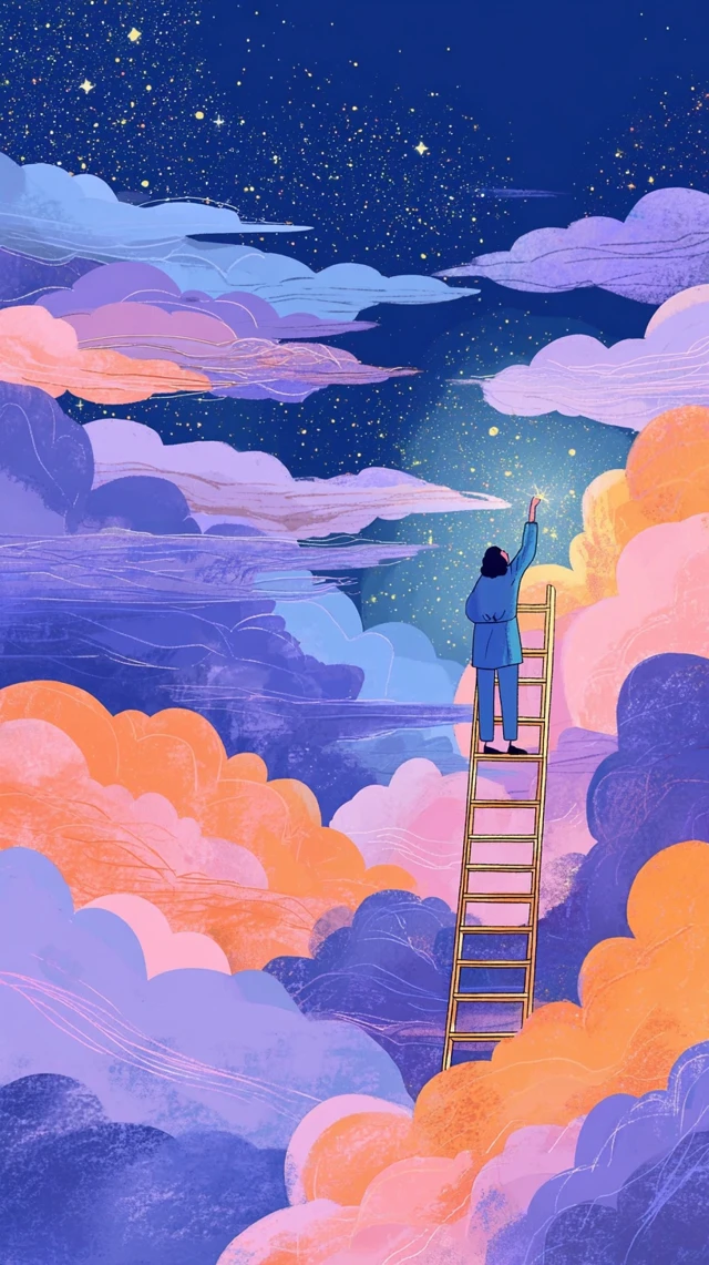 Reaching for the Stars Dream Illustration