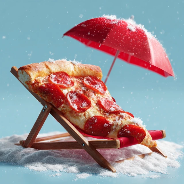 Pizza Slice Summer Break Beach Relaxation Fun