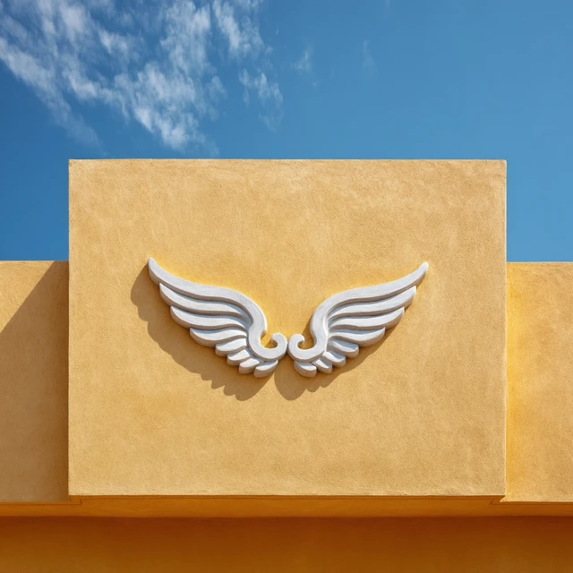 Angel Wings Graffiti on Israeli Building Architecture