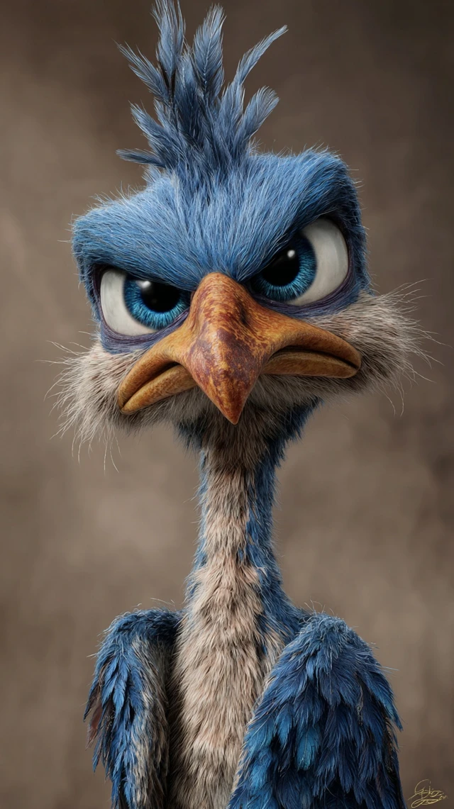 Hyperrealistic Roadrunner Cartoon Character