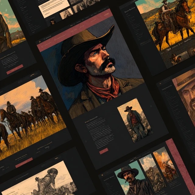 Narrative Designer Website Western Theme Art