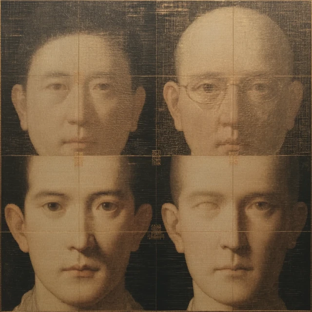 Hyperrealistic Portrait Painting of Four Faces