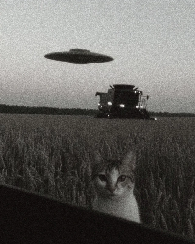 Cat Selfie UFO A Whimsical Encounter