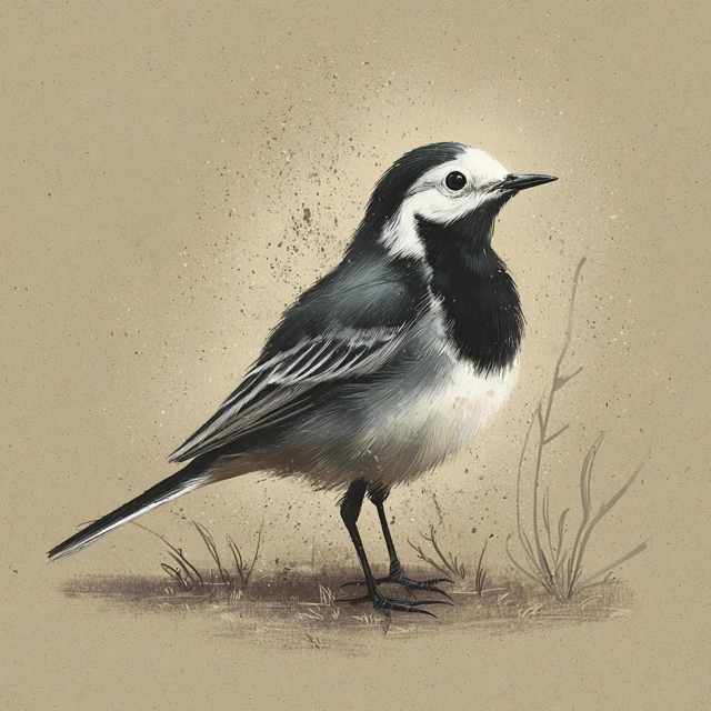 Wagtail Bird Illustration Furry Art