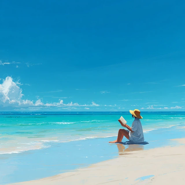 Summer Beach Reading A Peaceful Scene