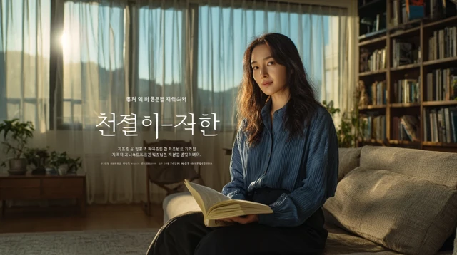 French Woman Reading Movie Poster Korean Style