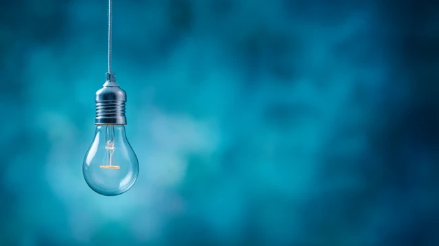 Lightbulb Idea Innovation Abstract Blue Background