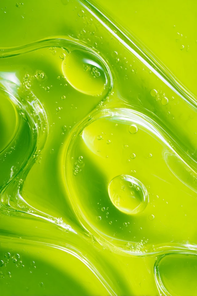 Abstract Gel Texture Photography Green and Glossy