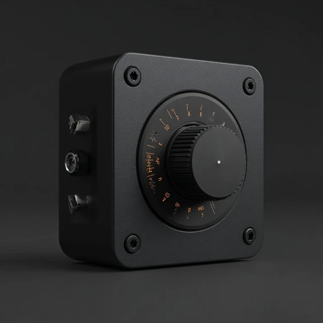 Industrial Control Module Design Matte Black Minimalist