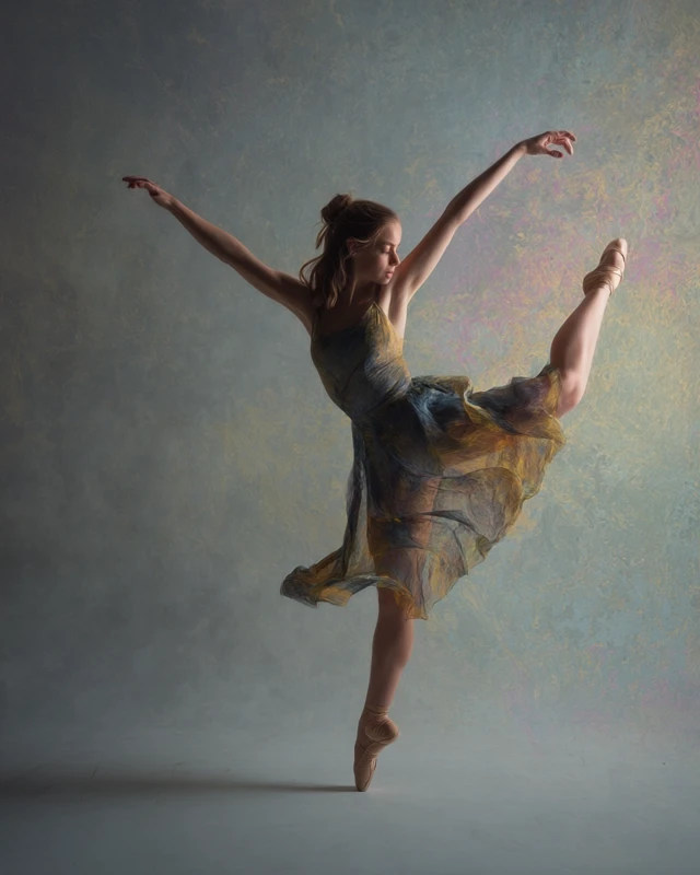 Ballet Dancers in Motion Inspired by Degas