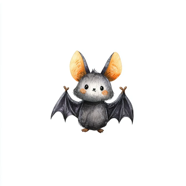 Cute Halloween Bat Illustration