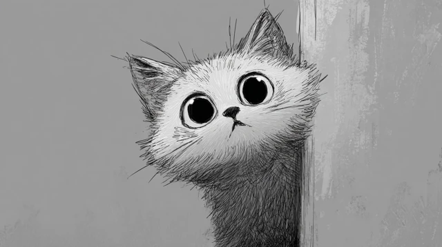 Cute Cat Portrait Cozy and Adorable