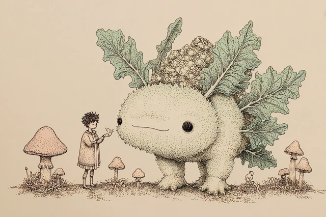 Brassica Forest Whimsical Illustration
