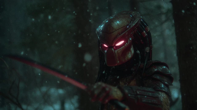 Predator Samurai Fight SciFi Action Scene