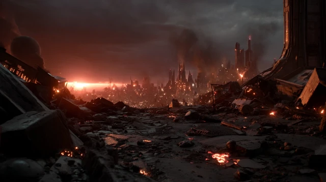 Destroyed Planet Vegeta Cinematic Scene