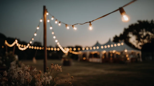 Dreamy Outdoor Ceremony Space at Dusk
