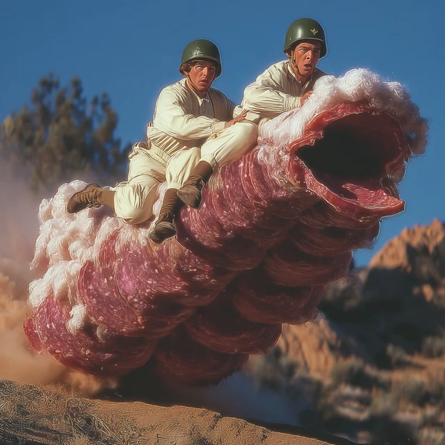 Giant Salami Worm Dune Action Movie