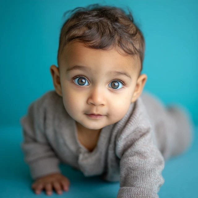 Indian Baby with Beautiful Eyes Perfect for Eyecare