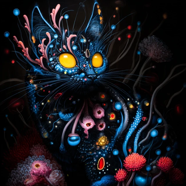 Alien Cat Xenobiological Art
