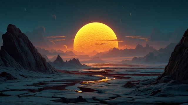 Alien Planet Illustration Space Art Landscape