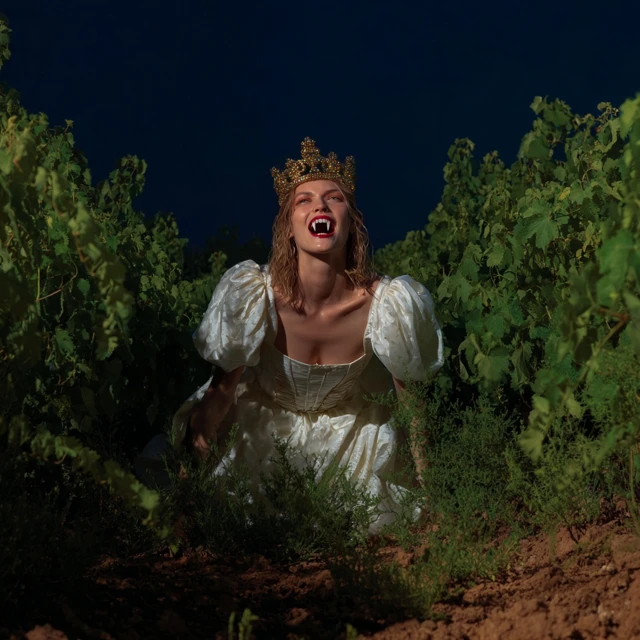 Vampire Bride in a Vineyard Fashion Photography