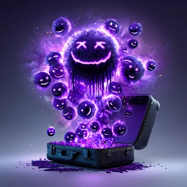3D Emoticons in Baggage Positive Expressions