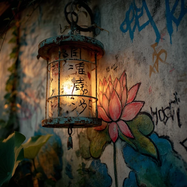 Graffiti Art on Lotus Lantern