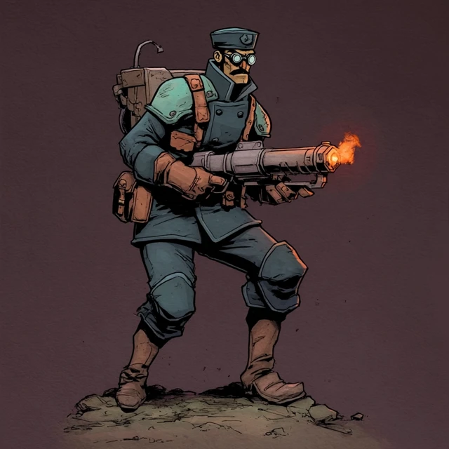 Futuristic SciFi Soldier Illustration