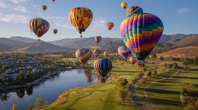 Hot Air Balloon Festival Scenic Landscape