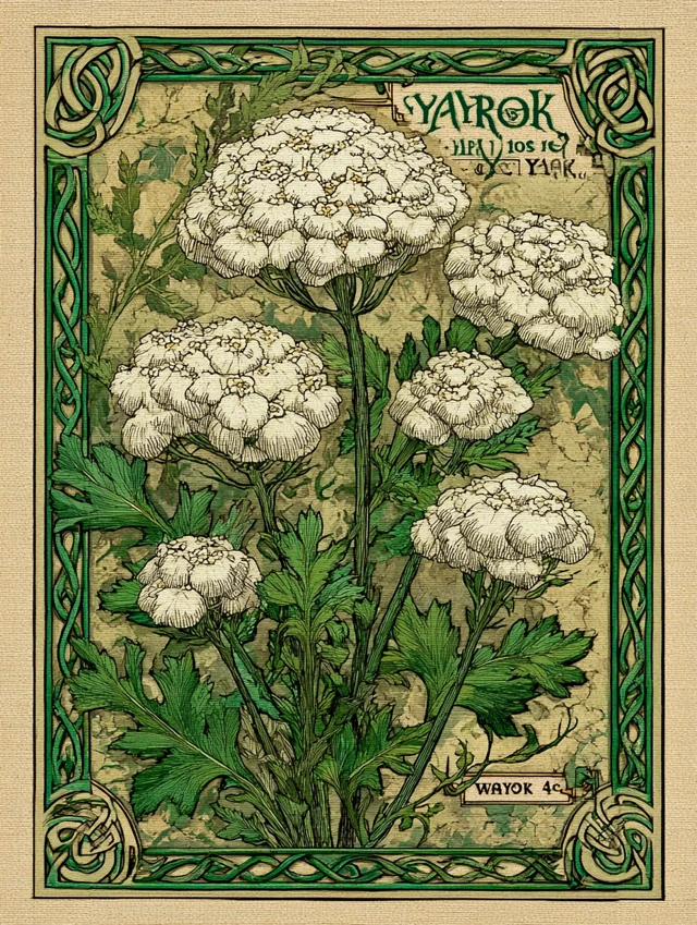 Yarrow Flowers Celtic Knotwork Book Cover