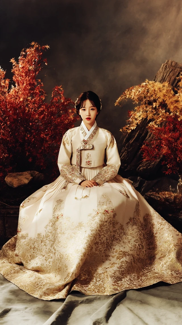 Kpop Idol in Royal Hanbok Korean Fashion Editorial
