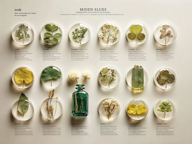 Botanical Specimen Display Korean Wetland Plants