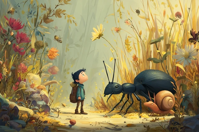 Childs Adventure in the Insect World