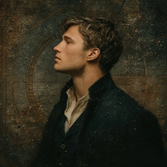 Profile Portrait of a Man in a Dark Coat