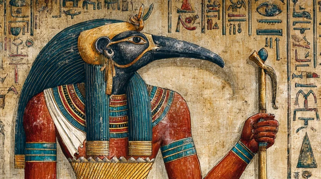 Ancient Egyptian God Thoth Illustration