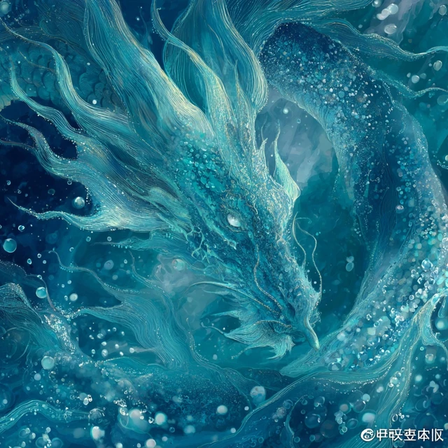 Azure Dragon in Ethereal Aurora Art
